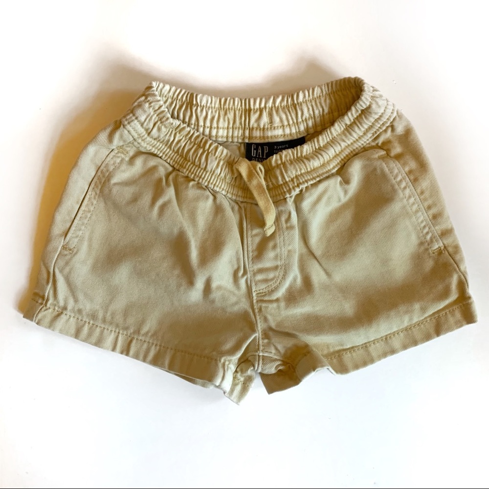 Yellow Garment-Dyed Jean Shorts